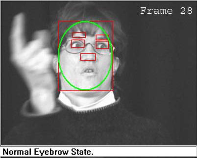 Detection
of facial feature of an ASL signer