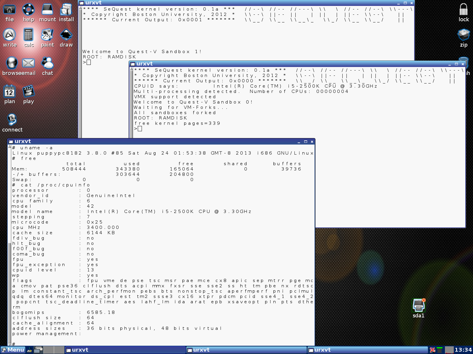 Quest-Linux Screenshot