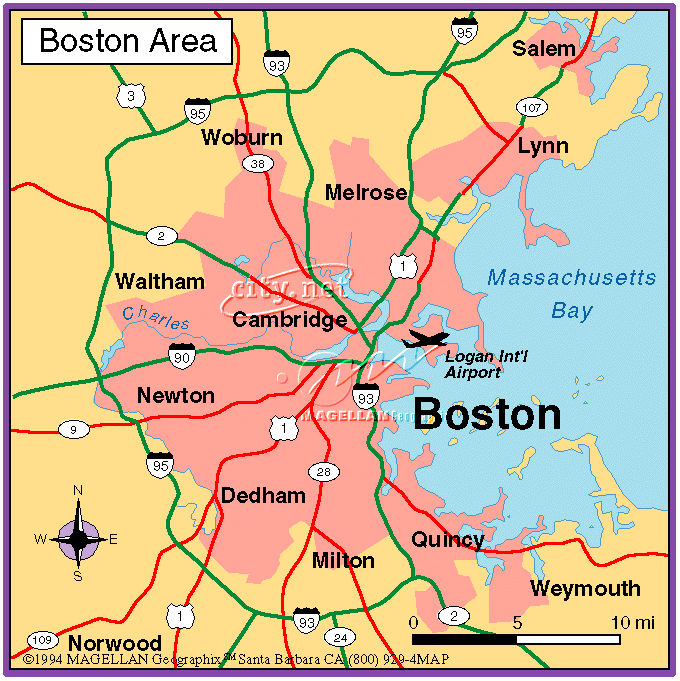 Где находится бостон
